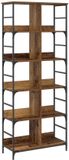vidaXL Boekenplank 4-laags Metaal Oud Hout 188,5 cm