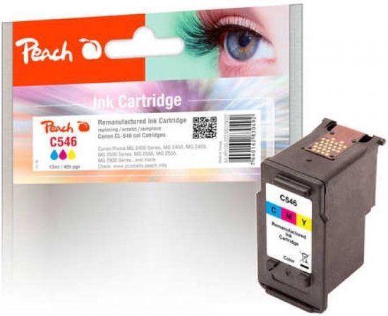 Peach 319022 Inktcartridge Compatibel Cyaan, Magenta, Geel