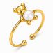 Cilla Jewels Dames ring Goudkleurig Beermotief Witte Parel