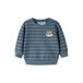 NAME IT BABY gestreepte sweater met borduursels - blauw