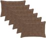 vidaXL - Kussensloop - 6 stuks - Lichtbruin - 50 x 80 cm