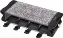 Michelino 74384 Raclette BBQ-grill voor 8 personen met natuurstenen plaat en 8 spatels