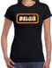 Bellatio Decorations Verkleed T-shirt voor dames - Belgie - zwart - supporter - themafeest L
