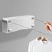 Sans marque Corde à linge - Corde à linge rétractable - Corde à linge d'intérieur - Double ligne - 2x5,2 mètres - Total 10,4 mètres - Étendoir mural - Ligne de séchage à rouleau - Fil à linge - Blanc