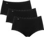 Sloggi 24/7 Cotton Lace Midislip Dames (3-pack) Zwart L