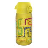 ION8 Kinder Waterfles, 350 ml/12 oz, Lekvrij, Makkelijk te Openen, Veilige Vergrendeling, Vaatwasserbestendig, BPA-vrij, Draaghendel, Makkelijk Schoon te Maken, Geurvrij, Koolstofneutraal, Slangen