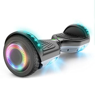 SISIGAD Hoverboard Self Balancing Scooter 6.5" with Bluetooth Speaker and LED Lights - Electric Scooter for Adult Kids Gift