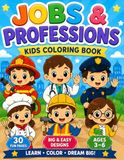 Jobs & Professions - Kids Coloring Book