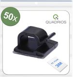 Quadrios 25CA476 Kabelclip Zelfklevend 25CA476 Bundel-Ø (bereik) 1 tot 7 mm Zwart 50 stuk(s)