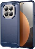 Techsuit Hoesje geschikt voor Xiaomi Redmi Note 15 Pro 4G - Carbon Silicone Back Cover - Blauw