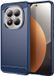 Techsuit Hoesje geschikt voor Xiaomi Redmi Note 15 Pro 4G - Carbon Silicone Back Cover - Blauw