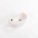 QeramiQ Blend Fontein - 40x22x12cm - ribbel - halfrond - kraangat links - keramiek - linnen