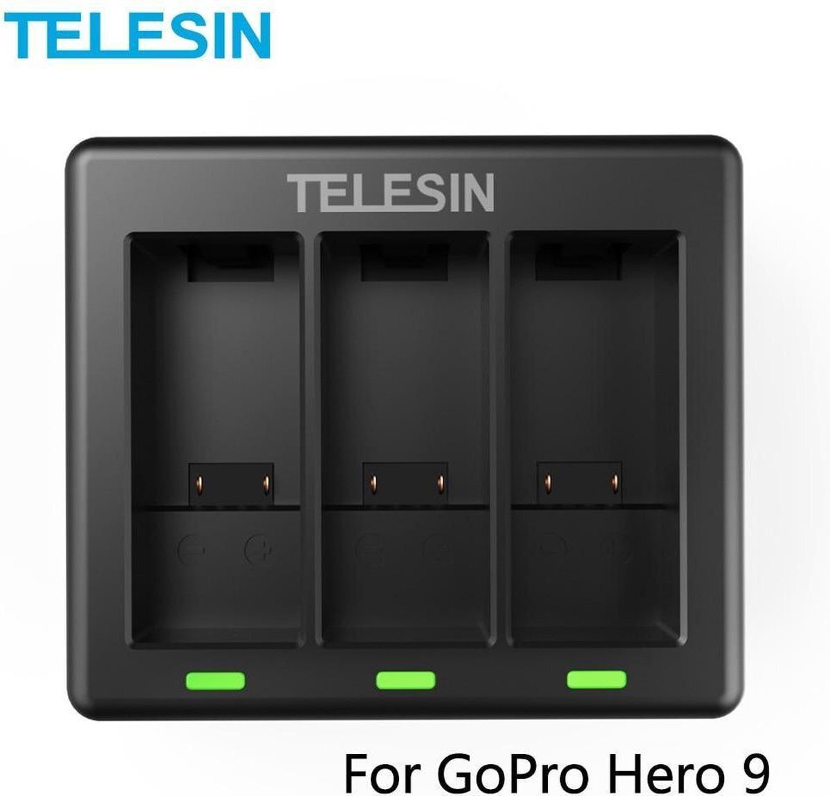 Telesin PRO SERIES Led Licht Oplader Geschikt voor GoPro Hero 9