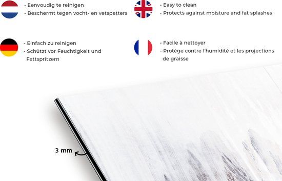 KitchenYeah Spatscherm keuken - Verf - Design - Abstract - Spatwand - 120x80 cm - Achterwand keuken - Spatscherm