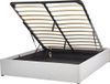 Beliani DINAN - Lit - 140x200 cm - Gris clair - Tissu