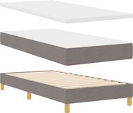 vidaXL Boxspring bed met hoofdeinde Taupe 100 x 200 cm Stof