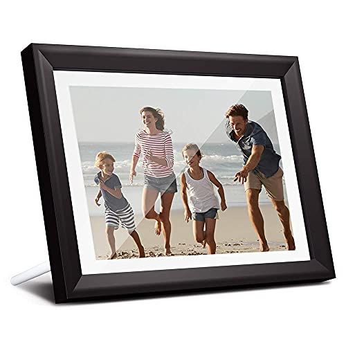 CIVDW Smart WiFi Cloud Digitale fotolijst met 10.1 inch IPS Touchscreen/16 GB Opslag/Android 8.1, Deel foto's of video's via Internet Ondersteuning Video en Muziek Afspelen/Bluetooth