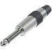 Rean AV NYS224C-0 Jackplug 6,35 mm Stekker, recht Aantal polen: 2 Mono Argent, Noir 1 stuk(s)