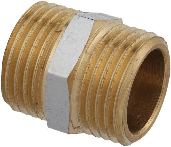 KIRCHHOFF MS Dubbele Nippel - Chroom - 3/8"BU