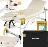 tectake® 3-Zones Massagetafel - 70cm Breed - Beige