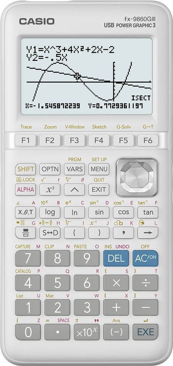 Casio FX-9860GIII Grafische rekenmachine werkt op batterijen Zwart, Zilver Aantal displayposities: 21