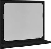 vidaXL Badkamerspiegel Zwart Eiken 40x10,5x37 cm Bewerkt Hout
