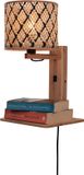 GOOD&MOJO Wandlamp Java - Bamboe/Zwart - 30x22x52cm