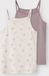 NAME IT NKFSTRAP TOP 2P BARELY PINK BOW NOOS Meisjes Cami-top Ronde hals Mouwloos Jersey Katoen/Elastaan Maat 146/152 Violet
