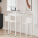 Maison Exclusive Tabouret de bar, blanc, 80 x 80 x 105 cm, pin massif