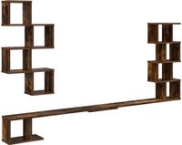 vidaXL Wandgemonteerd TV Rek Gerookt eiken 160 x 15 x 94 cm