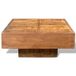 Table basse marron bois massif de manguier carrée