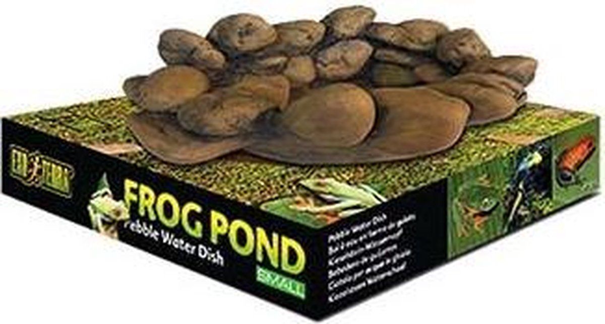Exo Terra frog kiezelsteen waterschaal Large - bruin