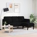 vidaXL Bank, Zwart, Polyester