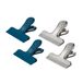 Fackelmann 26838 Set van 4 roestvrijstalen zakclips, voedselzakclips, voedselzaktang, voedselzaksluiting, roestvrij staal, 5,5 cm