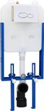 vidaXL Cistern Frame met opslag Wit 50 x 8 x 131 cm Staal