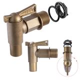 KADAX Aftapkraan voor regenton, 3/4 inch kraan van kunststof, tapkraan met afdichting en borgmoer afdichtband, kraan voor waterreservoir (goud, 84 mm)