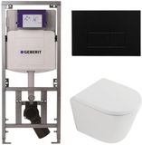 Geberit QeramiQ Dely Toiletset - Mat Zwart
