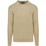 Tommy Hilfiger Pull Cable Bleu Sandalwood Beige taille XXL