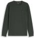 Tom Tailor - T-shirt met lange mouwen en logobadge - Maat XL - Darkest Olive