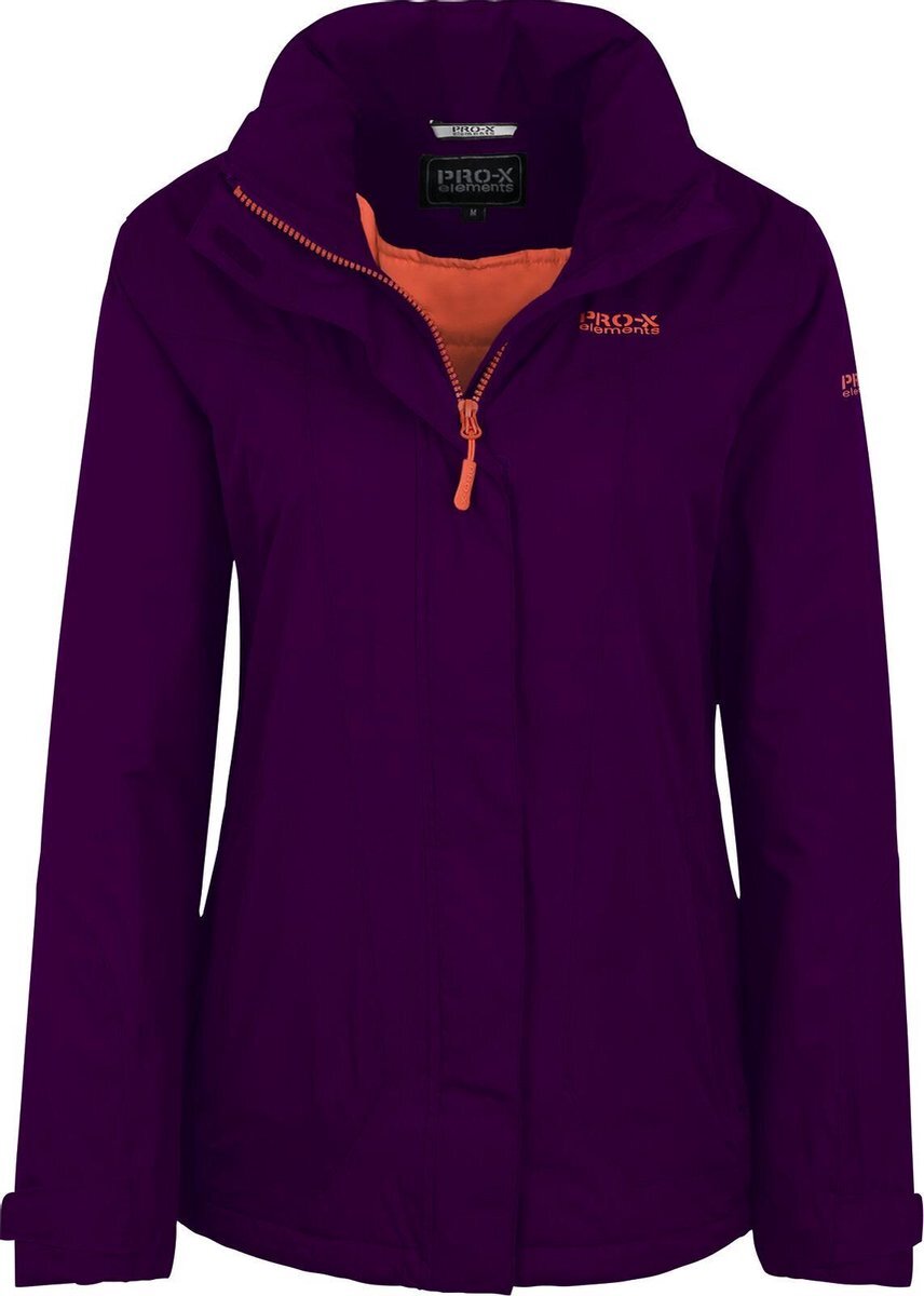 Pro-x Elements Pro-X Elements - Overgangsregenjas voor dames - Cindy - Aubergine - maat 46EU