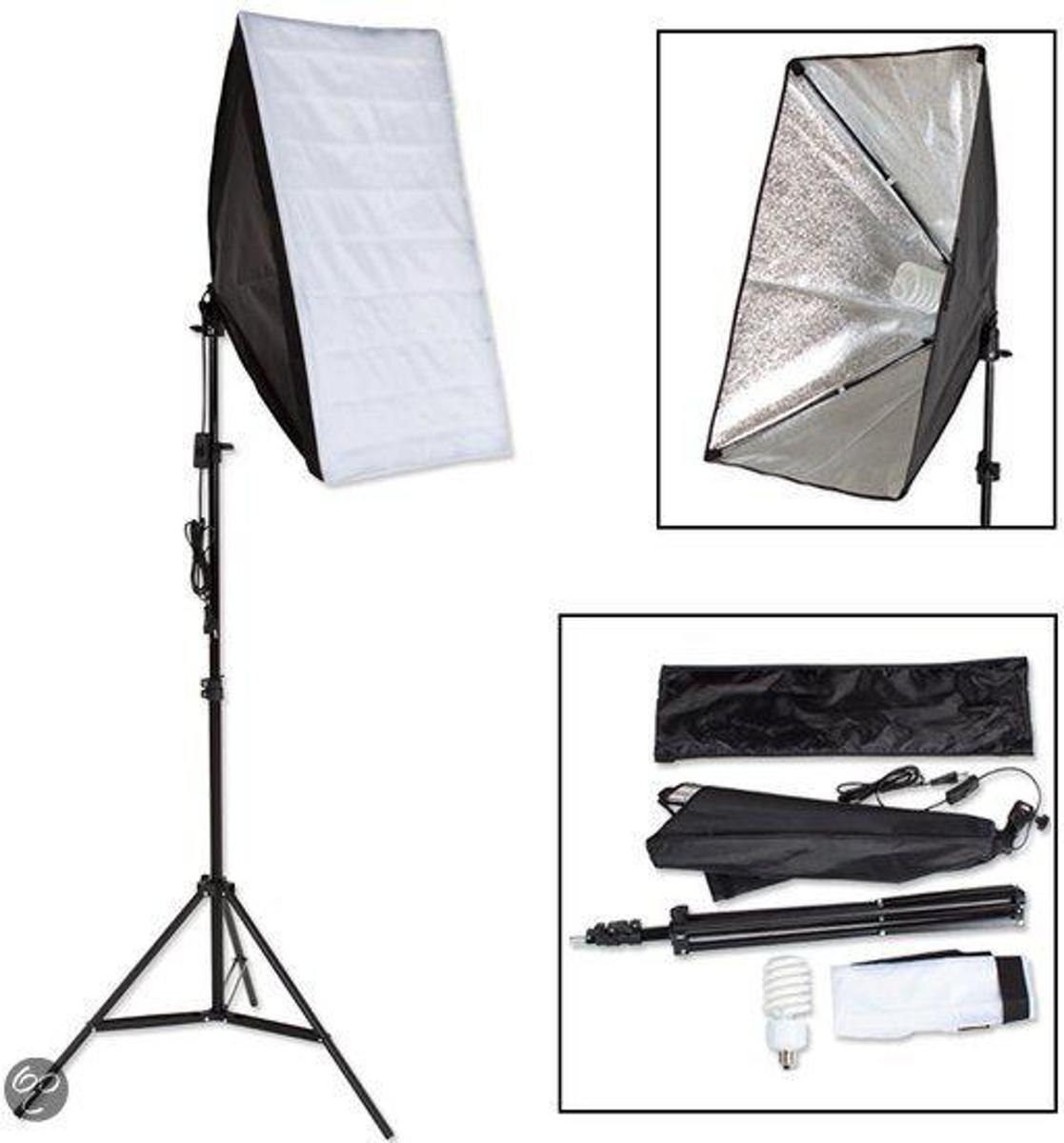 Tectake Studiolamp - 1 x fotolamp fotografie softbox - 400752