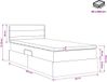 vidaXL Lit plateforme LED avec matelas, crème, 90 x 200 cm, tissu