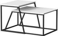 Vicco Myra Salontafel set – 60 x 50 cm 2 delen Wit/zwart