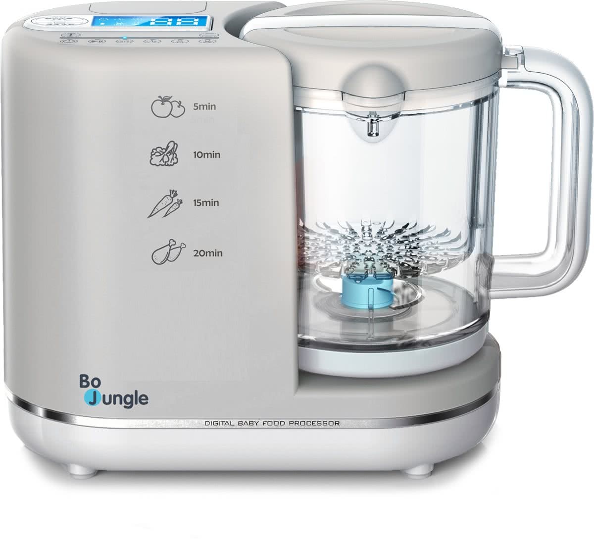 Bo Jungle B-Digital Baby Food Processor 6 in 1 grijs