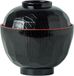 JADE TEMPLE Bols à soupe miso noir - rouge ABS, capacité 330 ml - 12 pièces