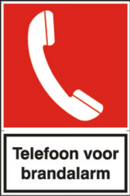 Artelli Sticker Telefoon voor brandalarm (Prijs per stuk