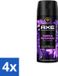 AXE Déodorant Spray Purple Patchouli 4 x 150 ml