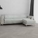 Italian Bed Linen COMFORT Antislip bankovertrek van polyester, schiereiland rechts, lichtgrijs, 290 cm