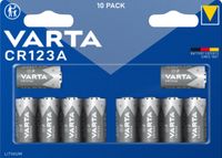 Varta Electronics Pile CR 123 - CR-123A - Lithium - 1430 mAh - 3V - 10 pièces