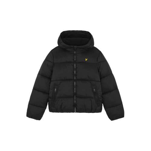 Lyle & Scott winterjas - zwart Jongens Nylon Capuchon Effen - maat 170